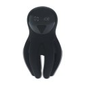 Digital Vibrating Silicone Penis Head Stimulator with Tentacles - Black