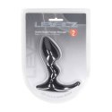 Double Ripple Silicone Prostate Massager - Black