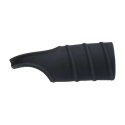Silicone Cockring and Ribbed Sleeve - Black