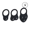 Silicone Training Cockring Set of 3 - S/M/L - Black