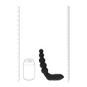 Vibrating Heating Bendable Tapping Beaded Silicone Prostate Stimulator - Black