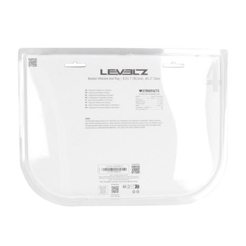 Beaded Inflatable Silicone Anal Plug - Black