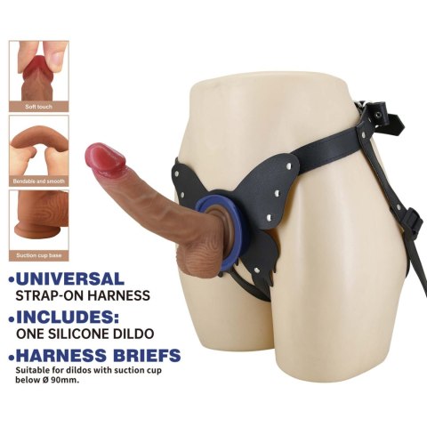 Pretty Love Wells 6.3" Silicone Dildo with Harness Briefs