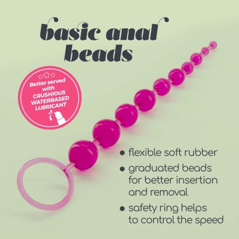 10 BEAD ANAL CHAIN CRUSHIOUS PINK