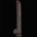 14.5'' Dual Layered Bendable Silicone Cock XXL(Black)