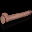 14.5'' Dual Layered Bendable Silicone Cock XXL(Flesh)