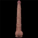 16'' Dual Layered Bendable Silicone Cock XXL(Flesh)