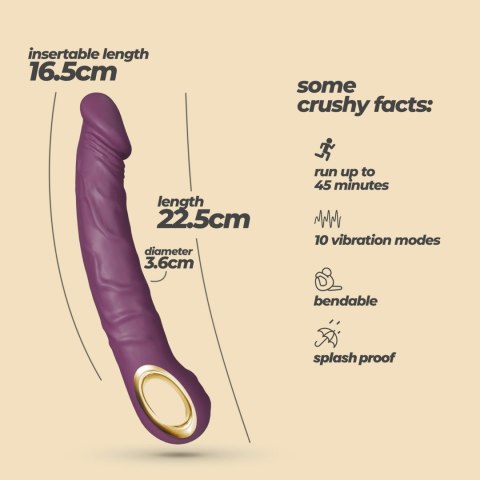 CRUSHIOUS MAGNUS BEND FLEXIBLE VIBRATOR PURPLE