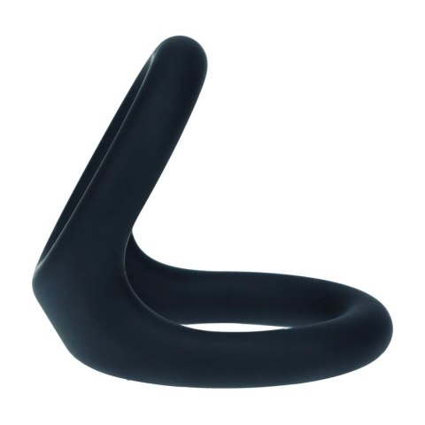 Double O Silicone Cockring - L - Black
