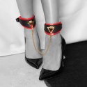 Milan Collection - Leg Cuffs - Black/Red