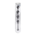 Silicone Waterdrop Anal Balls - XL - 50mm - Black
