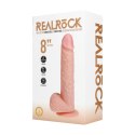 Vibrating and Thrusting Straight Cock with Balls - 8" / 20,5 cm - Flesh