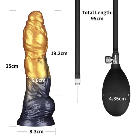 10'' Dual Density Silicone Inflatable Dildo