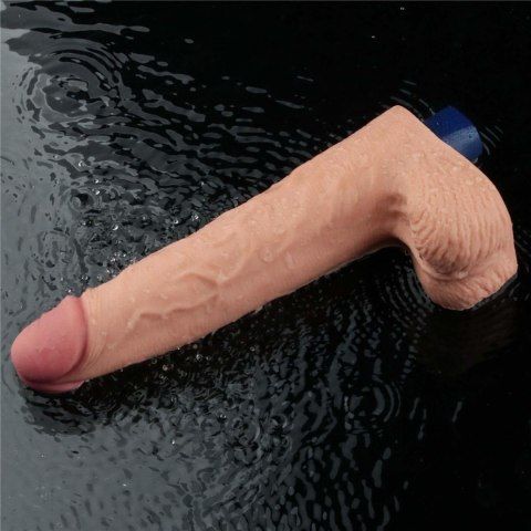 10" REAL SOFTEE Rechargeable TPE Vibrating Dildo(Flesh)