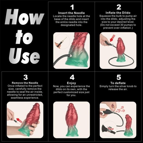 7.5'' Dual Density Silicone Inflatable Dildo