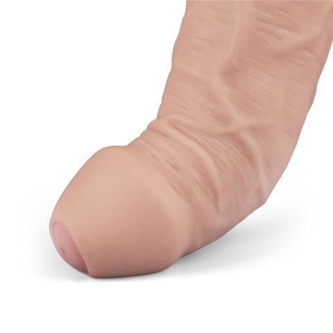 9" REAL SOFTEE Rechargeable TPE Vibrating Dildo(Flesh)