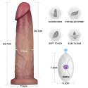 9" Vibrating Sliding Skin Pro II Dual Layer Silicone Dong
