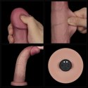 9" Vibrating Sliding Skin Pro II Dual Layer Silicone Dong