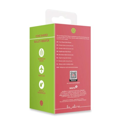 Cone Shaped Bullet Vibrator - Blushing Red