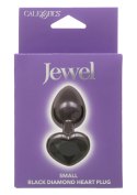 Diamond Heart Plug Small Black