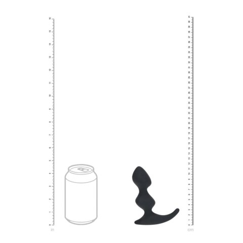 Full Double Ripple Silicone Prostate Massager - Black