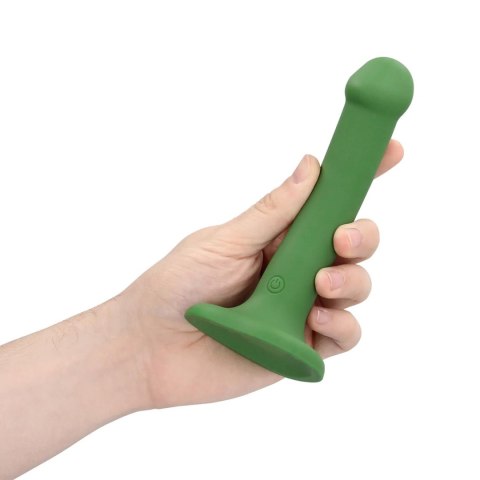Non-Phallic Vibrating Dildo - Small - Forest Green