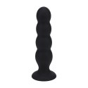 Quad Rattle Liquid Silicone Anal Plug - XL - Black
