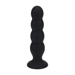 Quad Rattle Liquid Silicone Anal Plug - XL - Black