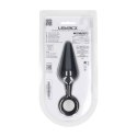 Silicone Anal Plug with Loop - L - Black