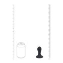 Single Rattle Liquid Silicone Anal Plug - S - Black