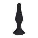 Slim Silicone Anal Plug - L - Black