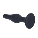 Slim Silicone Anal Plug - L - Black