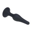 Slim Silicone Anal Plug - XL - Black