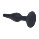 Slim Silicone Anal Plug - XL - Black