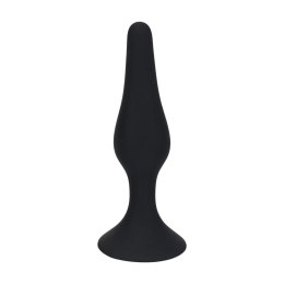 Slim Silicone Anal Plug - M - Black
