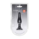 Slim Silicone Anal Plug - S - Black