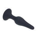 Slim Silicone Anal Plug - S - Black