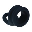 Wide Double O Silicone Cockring - S - Black