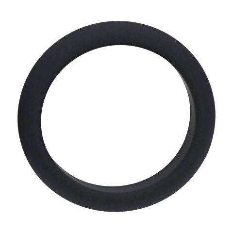 Wide O Silicone Cockring - L - 42mm - Black