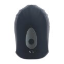 Adjustable Vibrating Silicone Penis Head Stimulator - Black
