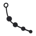 Curved Silicone Anal Beads - Black