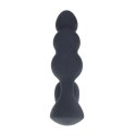 Dual Motor Remote Control Beaded Vibrating Liquid Silicone Prostate Stimulator - Black