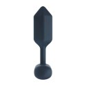 Hexagonal Vibrating Silicone Anal Plug - M - Black