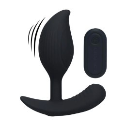 Remote Control Vibrating Liquid Silicone Anal Plug - Black