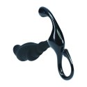 Rippled with Hard Loop Silicone Prostate Massager - M - Black