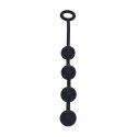 Round Silicone Anal Balls - M - 30mm - Black