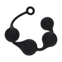 Silicone Waterdrop Anal Balls - XXL - 60mm - Black