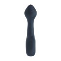 Vibrating Bulb Silicone Prostate Massager with Loop - Black