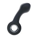Vibrating Bulb Silicone Prostate Massager with Loop - Black
