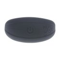 Vibrating Liquid Silicone Cock and Ball Ring - Black